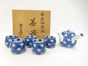 源右衛門窯造　古染風　梅紋　茶器